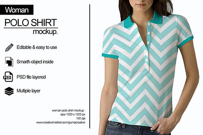 [FREE PSD MOCK-UP] Women Polo Shirt Mock-Up branding design fashion mockup mockup mockup design mockup psd mockup template product mockup psd mockup tees mockup women tees mockup