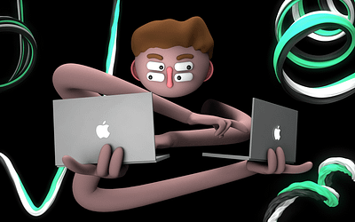 apple 3d illustraion illustration logo