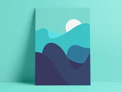 Geometric Landscape | Sunset | Sunrise | Mordern Wall Art | Geom flat design geometric art geometric design illustration landscape landscape design landscape illustration minimal mordern poster sunrise sunset wall art