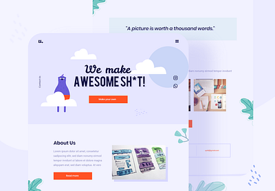 Animation Studio Landing Page agency bgnstd branding design illustration landingpage studio typography uxdesign vector web website