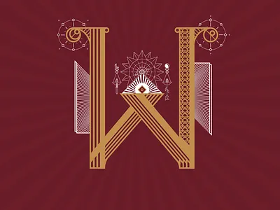 36daysoftype – W 36days 36daysoftype art deco letter lettering type typo w