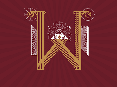 36daysoftype – W 36days 36daysoftype art deco letter lettering type typo w