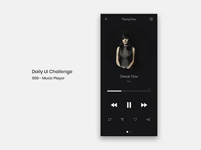 Daily UI Challenge 009 app design dailyui dailyui009 dailyuichallenge design music player ui design uxdesign uxui