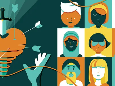 Great King progress VI childrens book diversity glasses great humans illustration kids king mustache people vector wip world