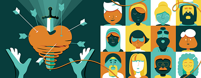 Great King progress VI childrens book diversity glasses great humans illustration kids king mustache people vector wip world