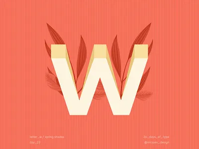 Day 23 / Letter W 36 days of type 36days 36daysoftype 36in36 design flower graphicdesign illustration instagram letter w letterdesign logo orange vector