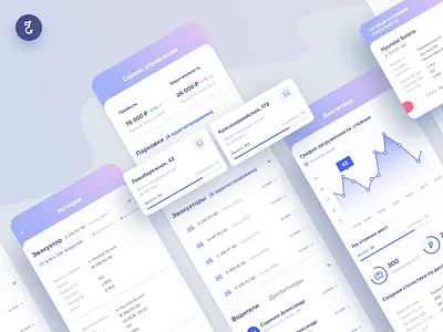 Mobile Analytics for Parking app app blue card dashboad fintech minimal mobile parking report ui
