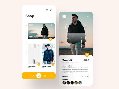 E-commerce App app app design apple application clean ui e commerce app ecommere free freebie interaction ios ios app jacket lamps mobile ui ui ux design uidesign ux xd free