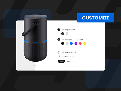 Daily UI Challenge #033 - Customize Product bose customize product daily ui daily ui 33 daily ui challenge ui ui design