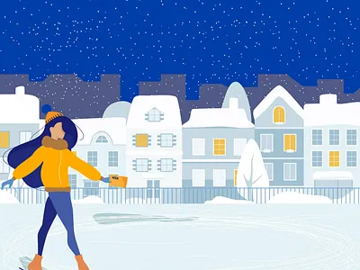 Ice Rink Roshen and Visa adobeillustration ai design graphic graphic design illustration illustration graphic design ui ui design vector