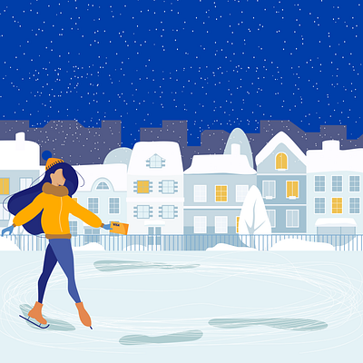 Ice Rink Roshen and Visa adobeillustration ai design graphic graphic design illustration illustration graphic design ui ui design vector