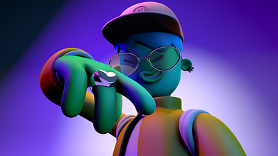 The coolest guy on earth! 3dart c4d c4dart character characterdesign cinema4d cinema4dart color design maxon maxon3d maxonc4d modeling