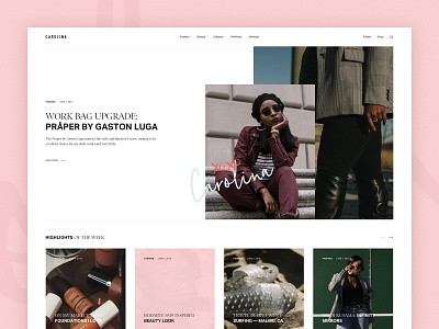 Carolina - Personal Blog clean design magazine ui user interface ux web