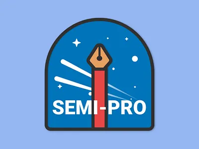 Semi-pro branding design icon levelup logo mid level new title promotion typography ui upgrade ux vector