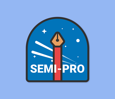 Semi-pro branding design icon levelup logo mid level new title promotion typography ui upgrade ux vector