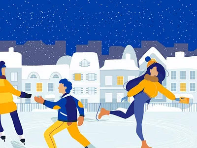 Ice Rink Roshen and Visa adobeillustration ai graphic graphic design graphicdesign illustration illustration graphic design ui ui design vector