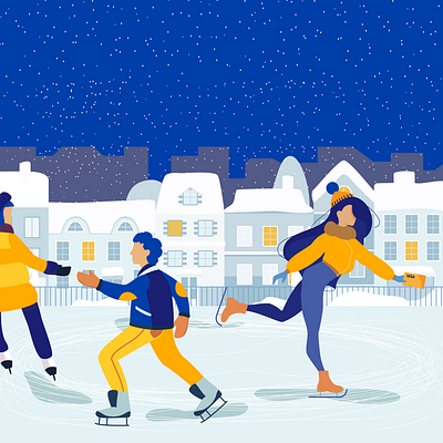 Ice Rink Roshen and Visa adobeillustration ai graphic graphic design graphicdesign illustration illustration graphic design ui ui design vector