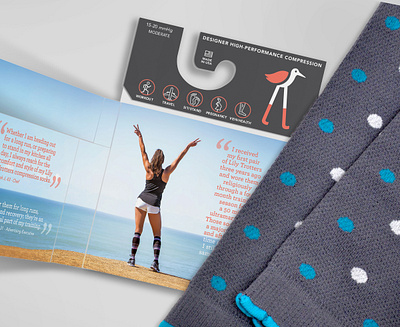 Lily Trotters Compression Socks athletic wear bird branding design icons lily trotter logo packaging runner socks