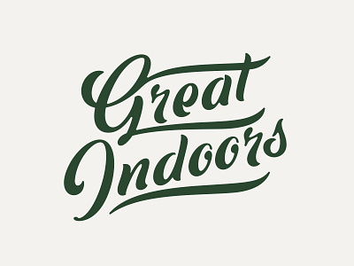 Great Indoors brendan calligraphy great indoors lettering logo logotype outdoors prince script type typography