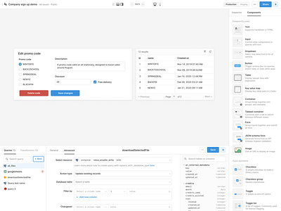 Retool editor visual refresh components dashboard developer tool editor logo ui ui editor ui library vector