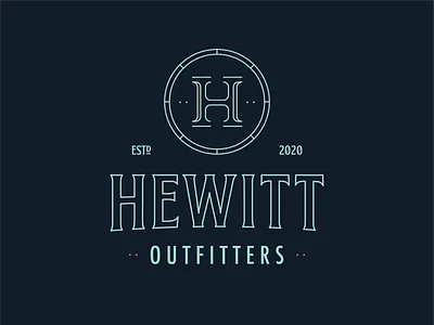 Hewitt Outfitters Pt. 2 branding clothing clothing brand deco elegant h icon letter lockup logo mark outfitters outline seal symbol type typography