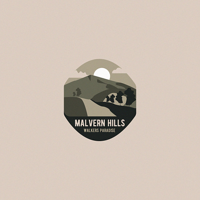 Malvern Hills badge illustration logo logodesign