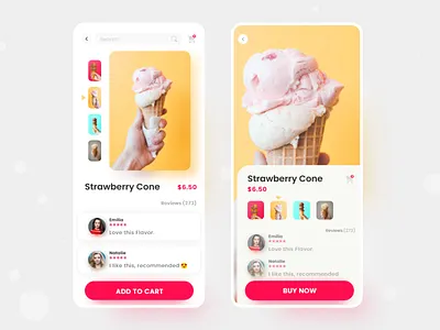 Ice cream android app design app app design clean color design food foodie icecream ios app design ui uiux ux web