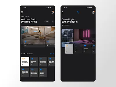 Smart Home App Part 2 smart smart home smarthome smarthomeui ui uidesign uiphone uiux uiuxdesign ux uxdesign uxui uxuidesign