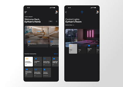 Smart Home App Part 2 smart smart home smarthome smarthomeui ui uidesign uiphone uiux uiuxdesign ux uxdesign uxui uxuidesign