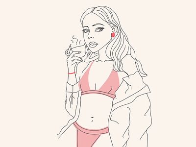 Women Illustration_pink digital illustration digitalart illustration woman work