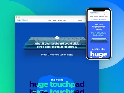 Clevetura — Website branding hardware identity illustration logo mobile responsive web design right startup ueno ui web