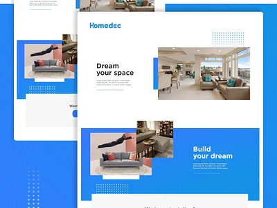 Home Dec landing page landingpage ui webdesign