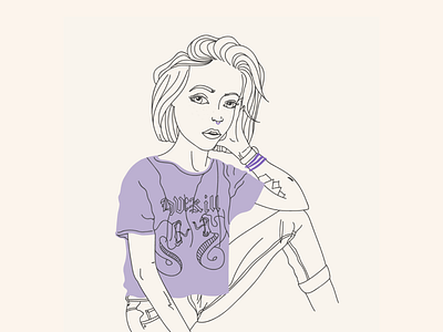 Women Illustration_purple digital illustration digitalart illustration woman work