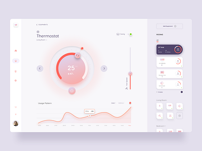 Smart Home App clean minimal ui ui kit ux web