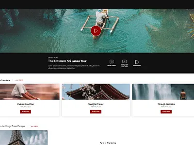 Homepage template design for vloggers black branding elementor homepage homepage design landing page landing page concept landing page design landing page template page builder page layout responsive responsive design template vlog vlogger web design website