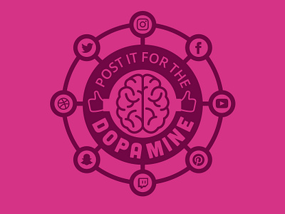 Social Dopamine badge dopamine ego logo social socialmedia