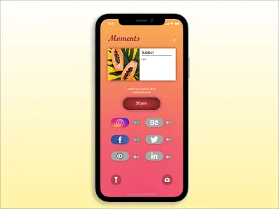 SocialShare 2d design adobe xd button dailyui design social social media social network ui uiux ux vector