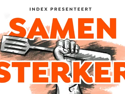 SAMEN STERKER banner campaign depth fist paint repoussoir spatula thrive