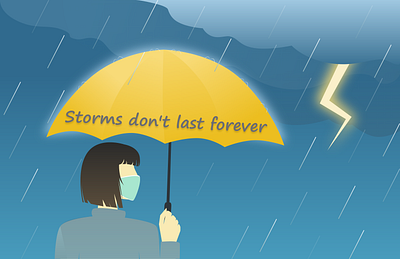 Storms don't last forever! animation art branding design illustration illustrator newshot ui vector website