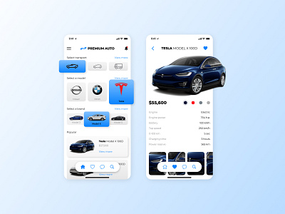 Mobile app Premium Auto app apple auto balance branding car corona design flat icon minimal mobile mobile app motion premium tesla ui ux vector website