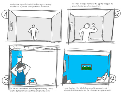 Paint Job Storyboard drawing illustration research sketching storyboard storyboarding storytelling ux