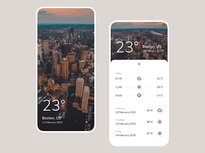 Weather app app design interface minimalist temperature typography ui ux weather