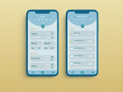 To Do List: Quarantine app calendar concept coronavirus covid 19 daily ui design interface quarantine reminder app reminders to do app to do list ui ux