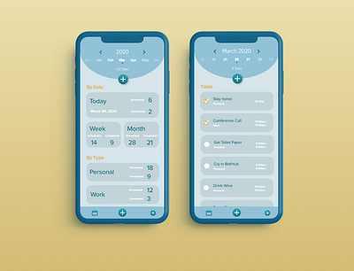 To Do List: Quarantine app calendar concept coronavirus covid 19 daily ui design interface quarantine reminder app reminders to do app to do list ui ux