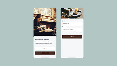 Design Challenge Day 1 coffeeshop design challenge login mobileapp mobileappdesign ui ux uxdesign uxuidesign