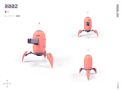 Robot 2 3d 3d art illustration lowpoly machine