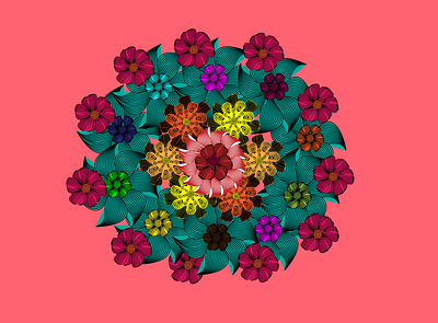 Flora pattern design illustration