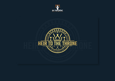 Heir to the Throne Barbershop Logo branding design graphic logo