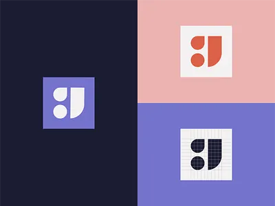 Geometric 'J' Lettermark geometric lettermark logo logo design minimal shape