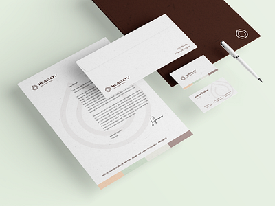 Ikarov Stationery brand design brand identity branding business cards color palette cosmetics graphic design minimalistic oblik oblik studio print recycle redesign stationery design